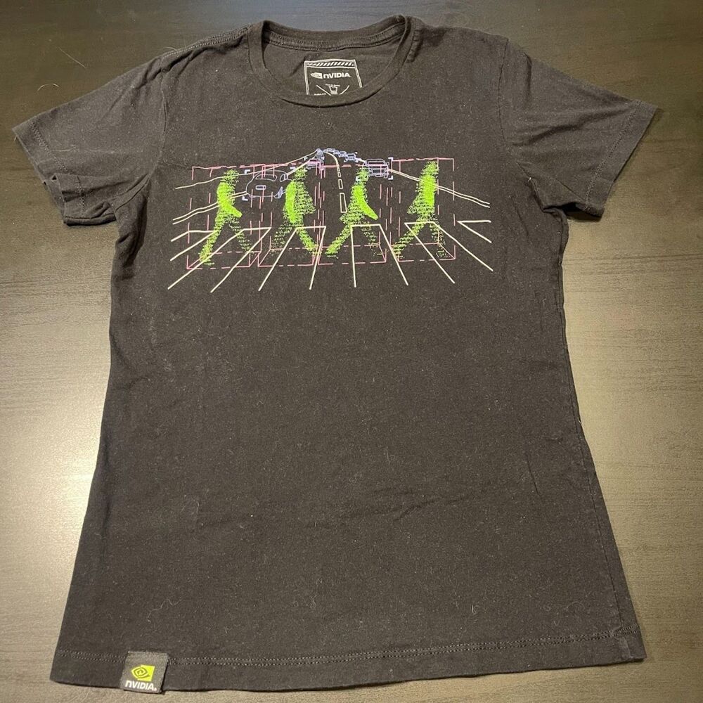 NVIDIA Abbey Road The Beatles Short Sleeve T-Shirt – Size M – Collectible / RARE